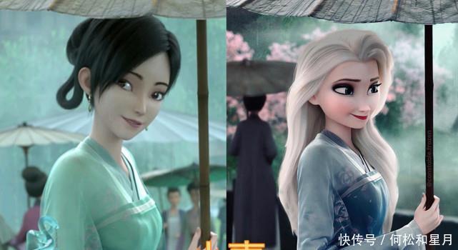 COS|迪士尼艾莎COS白蛇缘起,撑伞动作让人心动,小白造型最为抢镜!