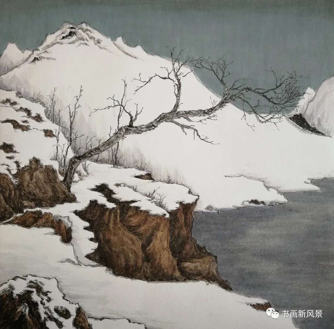 美术家协会@国画:家乡的雪