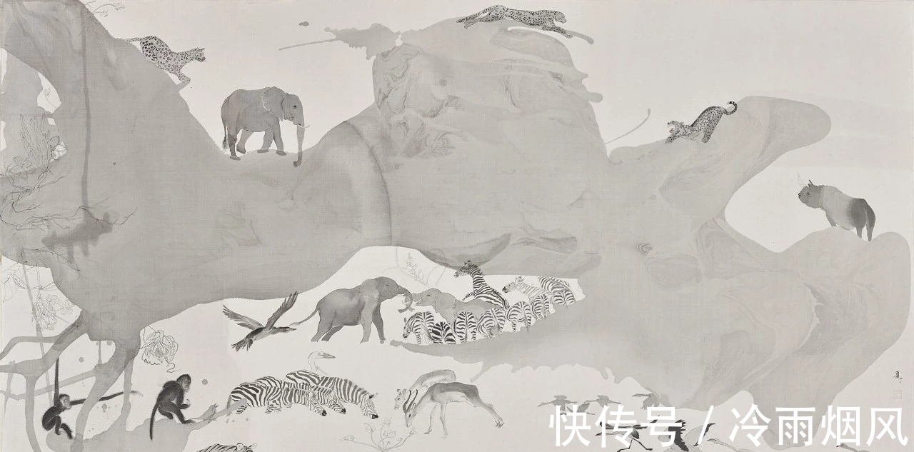 广州画院#广州画院|素墨无声,李夏夏花鸟画