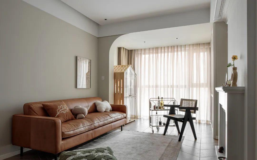 屋主|79平米混搭风格,客厅的壁炉电视墙,书房的隐形床,都是大制作!