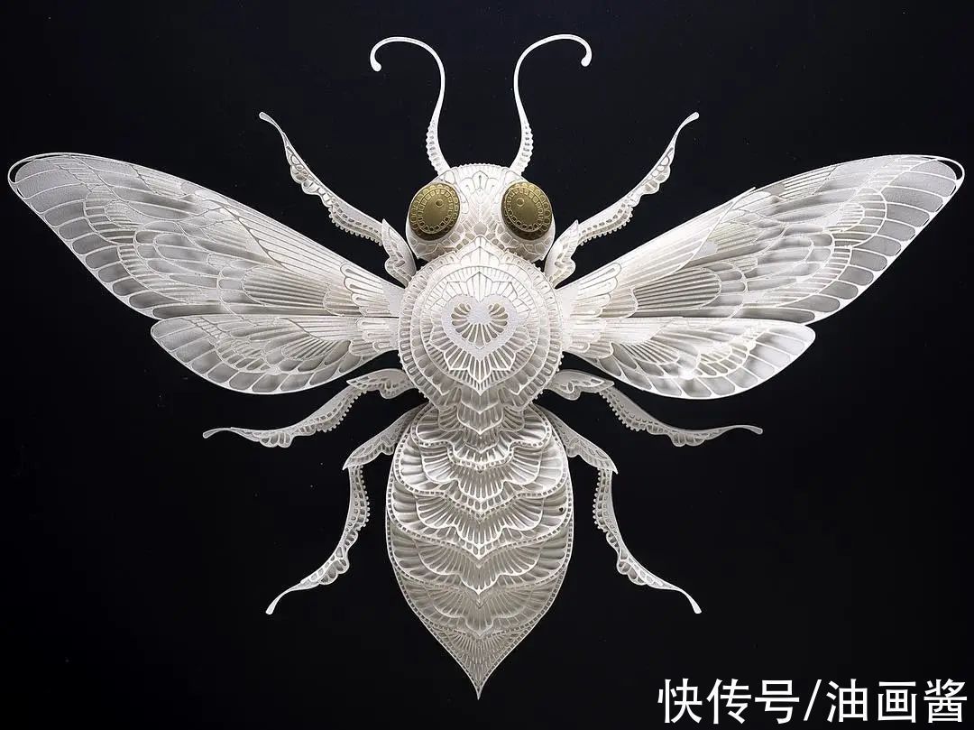 肖像#他把白纸玩到了极致,复杂精致的动物纸雕肖像,带给人强烈震撼
