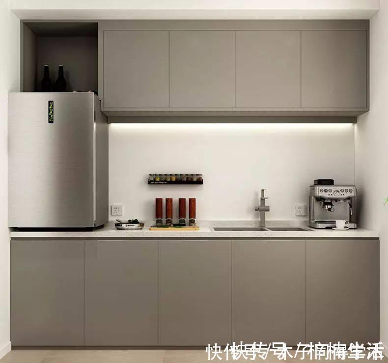 餐桌|女孩的40㎡小家：玄关布置衣帽间，岛台连接餐桌，一人住真惬意！