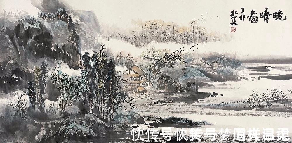 作品&他的国画作品,画面之中气势犹如千军万马,挥笔泼墨酣畅淋漓