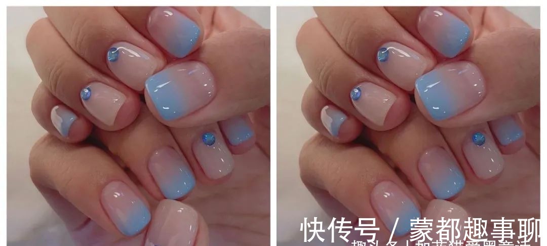 超仙|夏日七款清爽系美甲,晶莹剔透,一眼超仙气满满!
