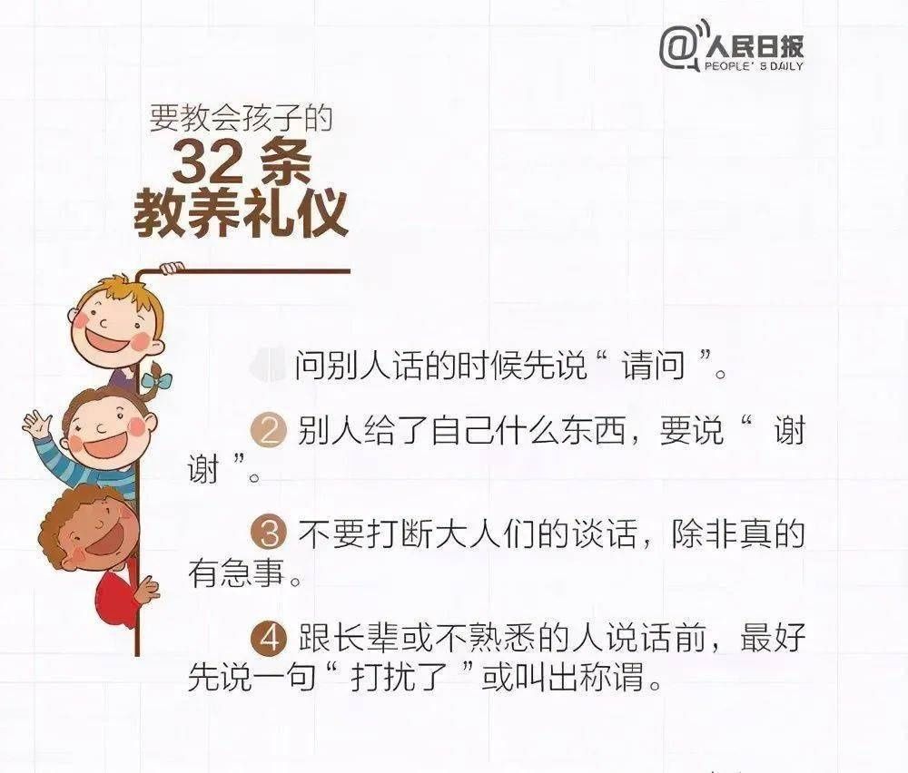 a3373|这32条教养礼仪，越早教会孩子越好。为人父母，也应该一起学！