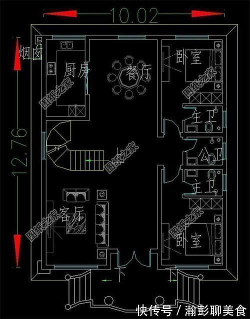 客厅|独栋三层农村别墅图片,实用多一点,适合农村的自建房