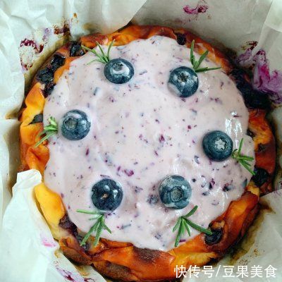 蓝莓|低卡甜品｜蓝莓酸奶巴斯克｜80大卡的快乐