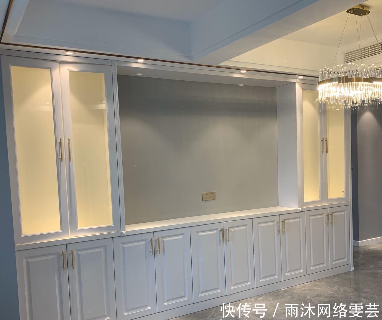 柜子|刚做完保洁的新房，还没家具就很漂亮，电视墙超喜欢，忍不住晒晒