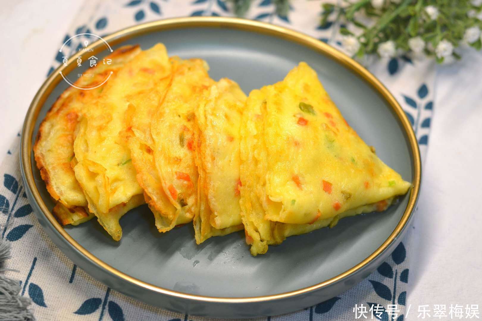 榨菜|儿子最爱吃这早餐,不用揉面,搅一搅就能煎,柔软嫩滑,超好吃!