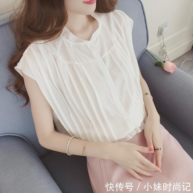 性感|炎炎夏日，浪漫又清凉当然首选雪纺衫了