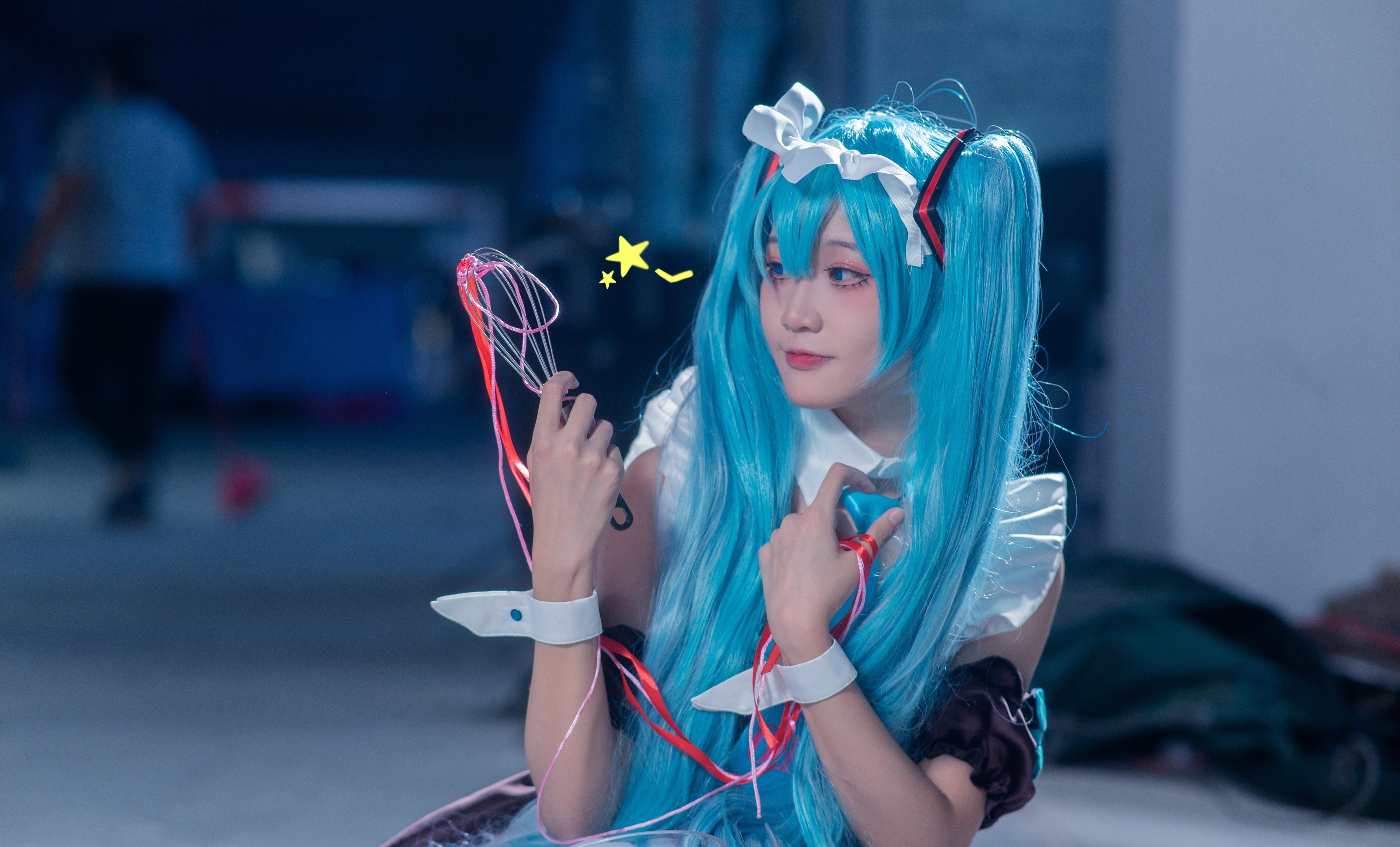 带来|cos：初音漫展返图，黑白配带来的可爱