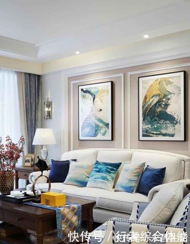 空间|140㎡美式风格三居室，玄关装了玻璃窗让家既美观又开阔！