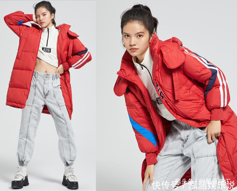 最近火了一种穿法卫衣+羽绒服，显高减龄，冬天这么穿太好看了