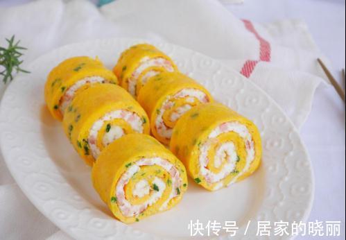 煎蛋饼|新手小白十分钟就能搞定的蛋卷，白黄双色搭配有颜值，小孩子也能