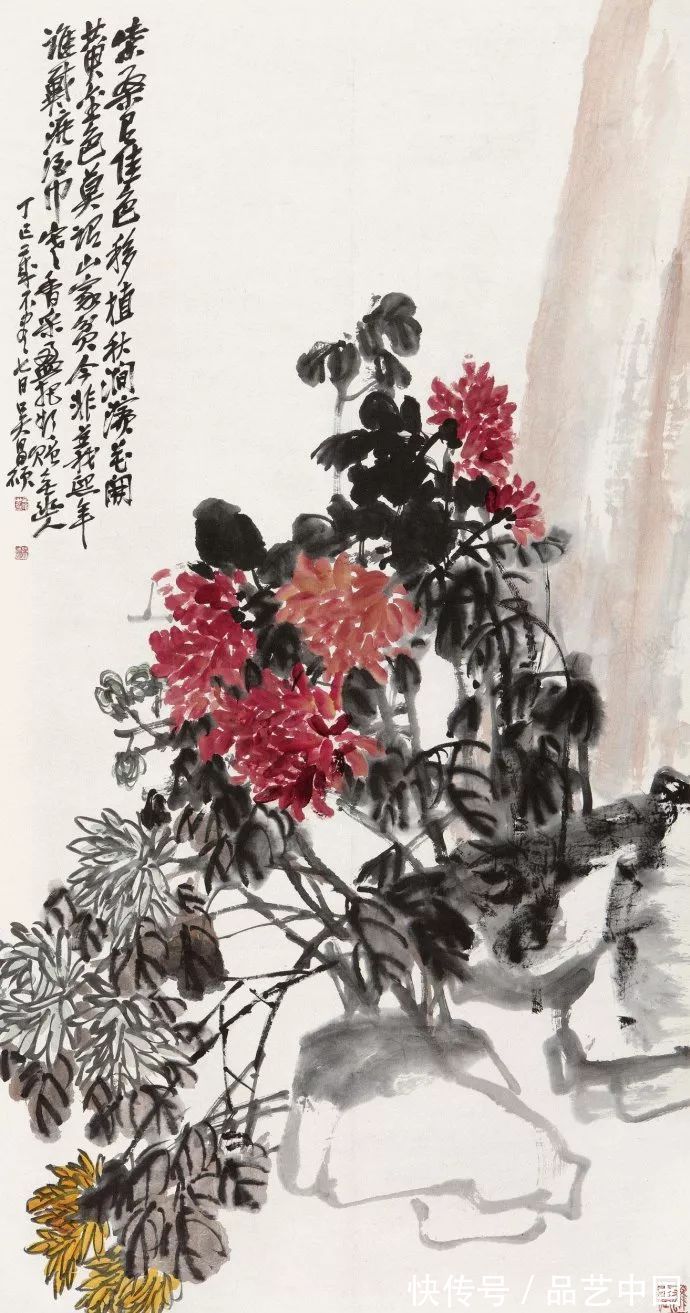 绘画&吴昌硕作画,处处都是书法