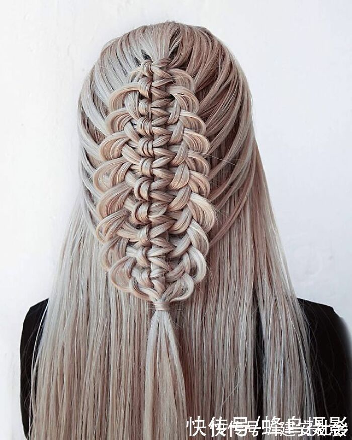 发型 65张编发照片,这哪是编头发分明是画画,图3这发型一次要半天