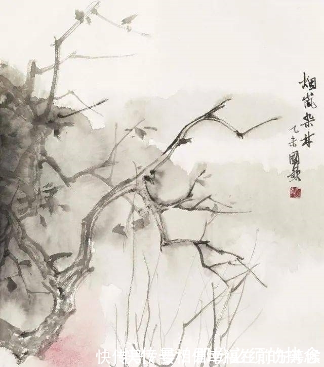 雾气|他画中清淡朦胧的杂林疏影、雾气山岚，给人一种简疏美和禅意美