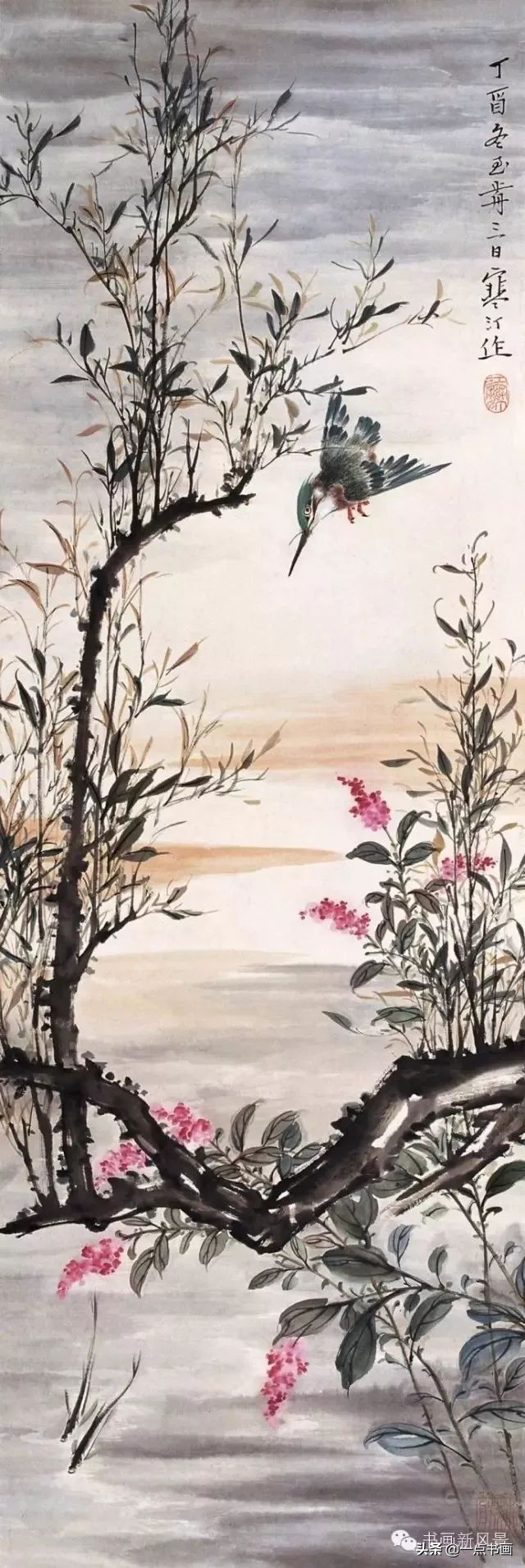 花鸟画@江寒汀 笔下的飞鸟30幅,不愧当代海派花鸟画第一人