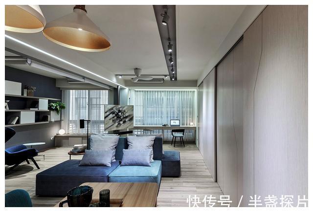 木调|充满欢声笑语的亲子之家!110㎡,时尚灰蓝调北欧风,超惊艳!