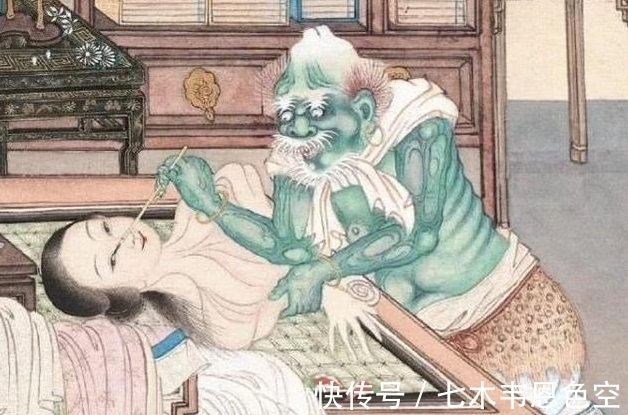 女鬼|清朝有一幅女鬼图,网友称不敢细看,放大后看她在做何事?