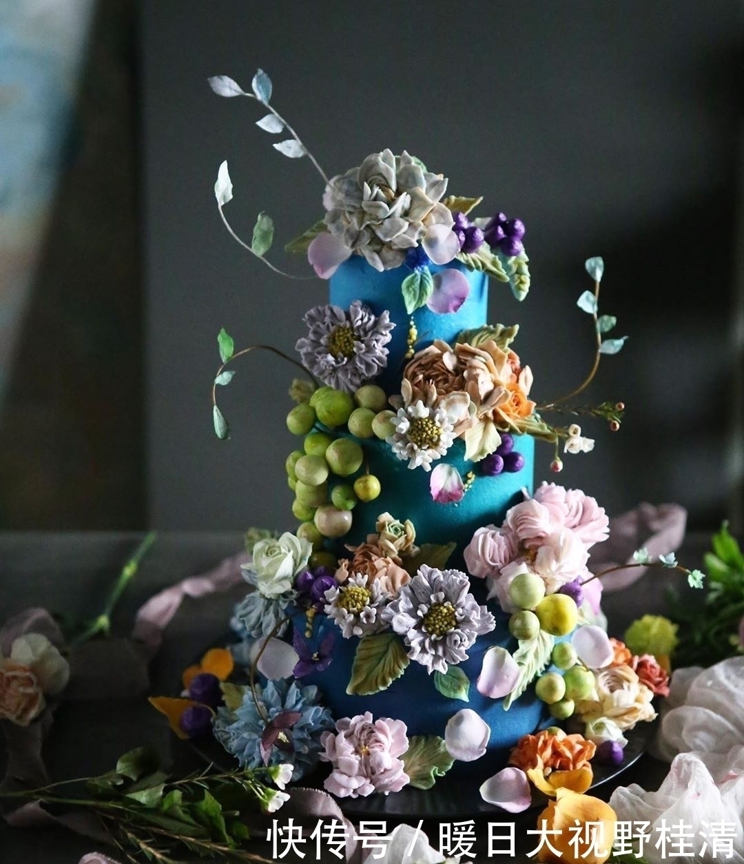 撩人|她做的鲜花蛋糕太撩人,看完后全世界都惊艳了