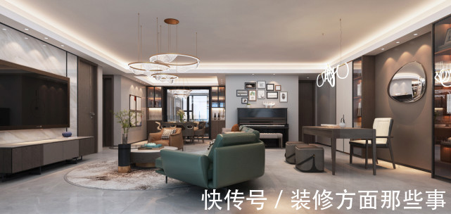 生活质量|190㎡现代轻奢,多样的色彩使室内空