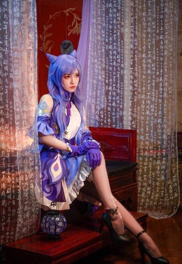 cos|抖音“刘思瑶”cos《原神》刻晴，玩家吐槽太丑，真就登月碰瓷
