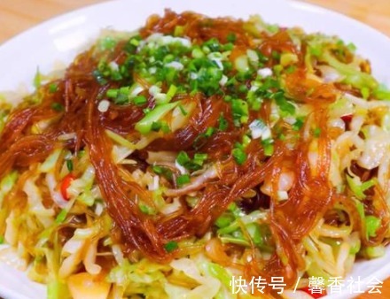 包菜|包菜炒粉条，大厨教你“过2水，放2油”，粉条不粘黏不成坨，好吃