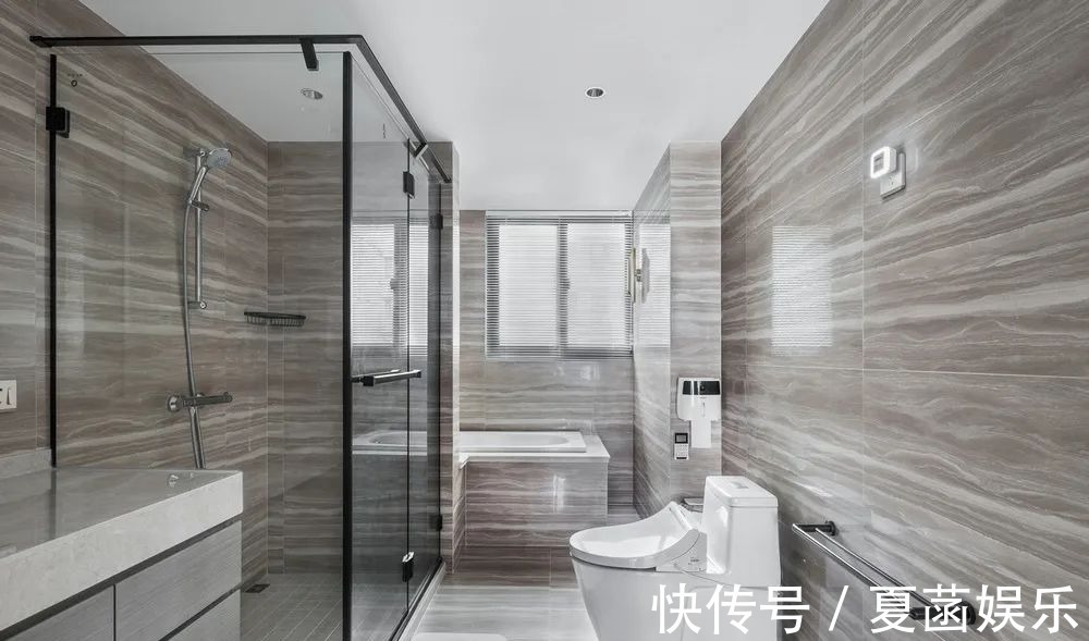 餐边柜+|178㎡现代美式,当美式遇上高级灰,营造简约华丽的美