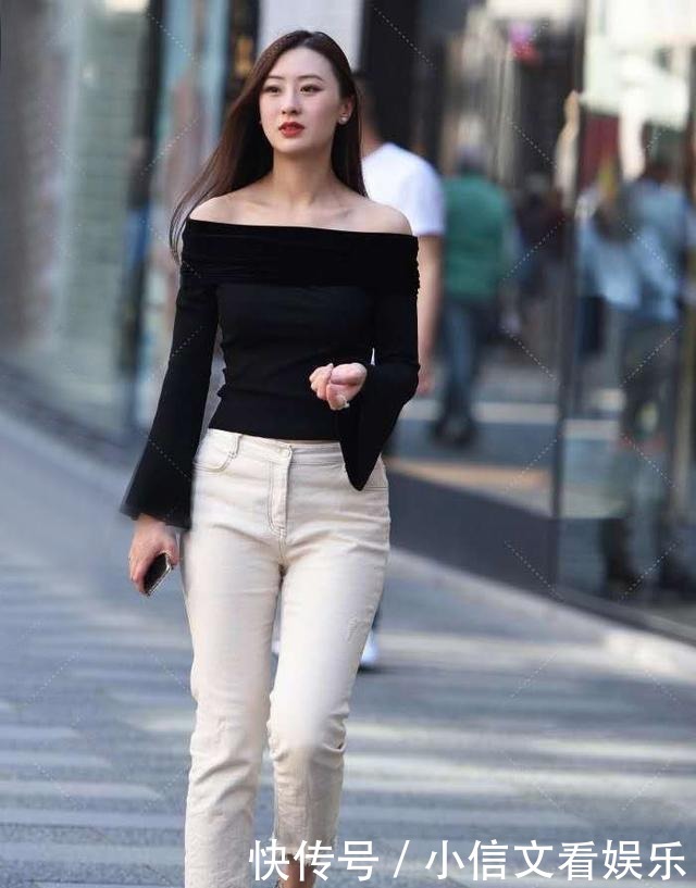 气质|清爽美女,穿一件黑色小上衣,散发迷人气质