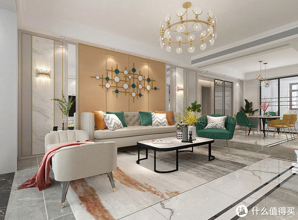 暖白色|看了她家的现代轻奢风，被彻底“治愈”了，打开房门就被惊艳到了