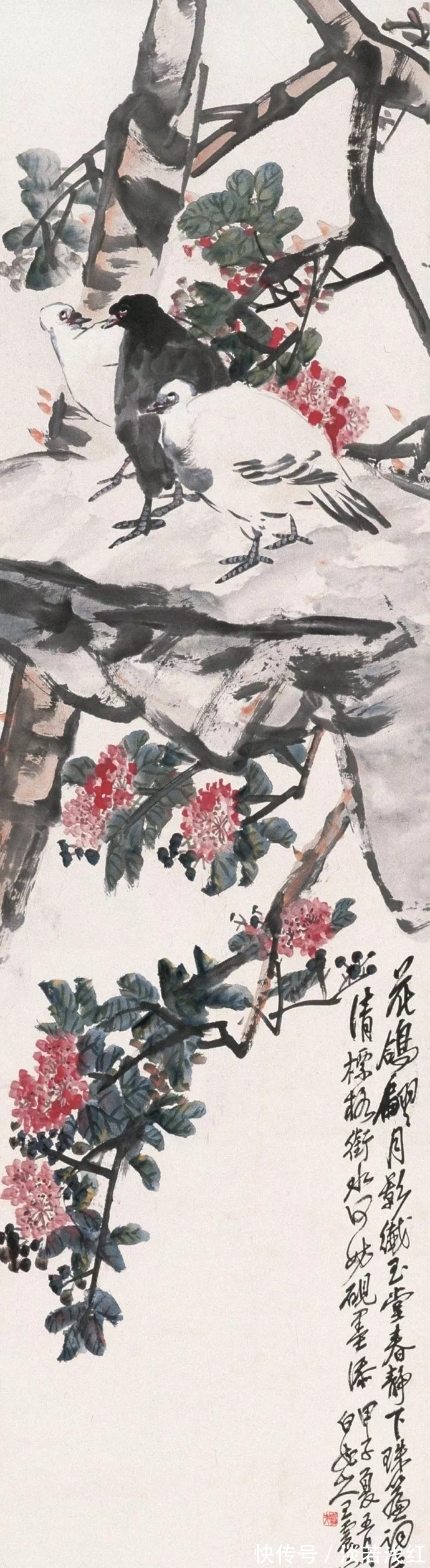 王震#海派大家｜转师多益，王震花鸟画