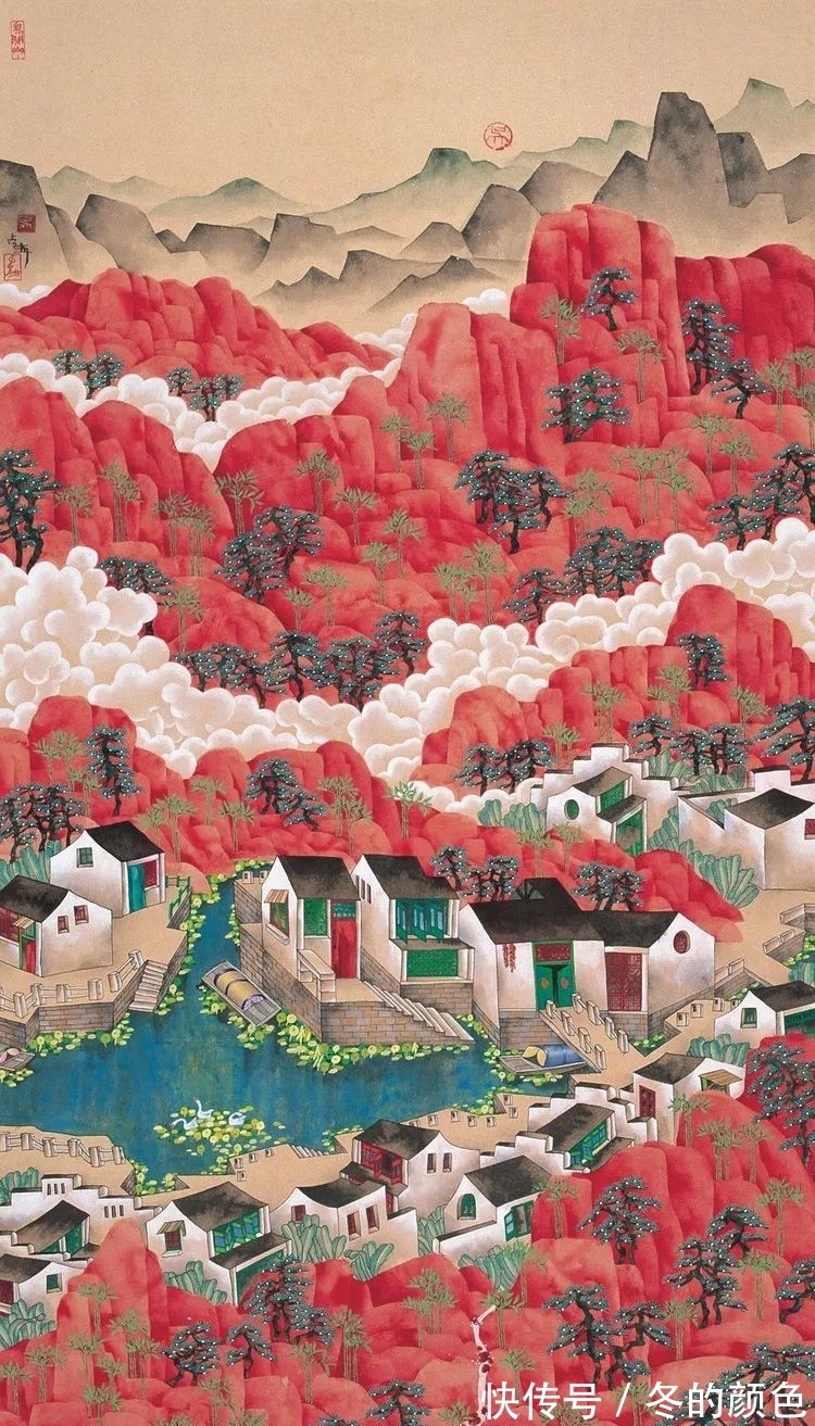 吴占春$「津门网」他的画静逸安详,浓烈美好