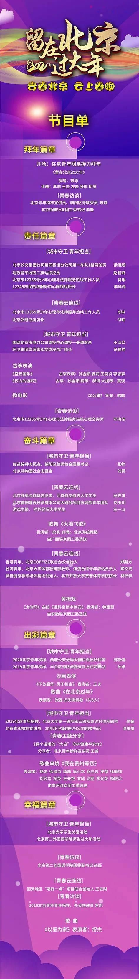 叮~我们的春晚节目单来啦，今晚8点不见不散