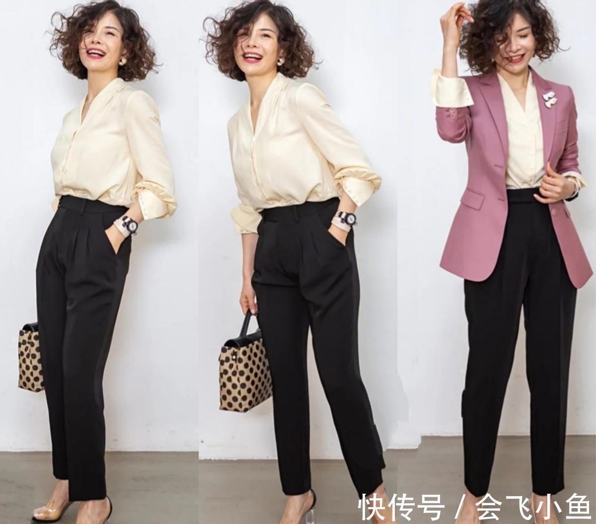 枫叶 奔五女人如何摆脱大妈式穿搭?学她的“优雅色”搭配,俏皮又高级
