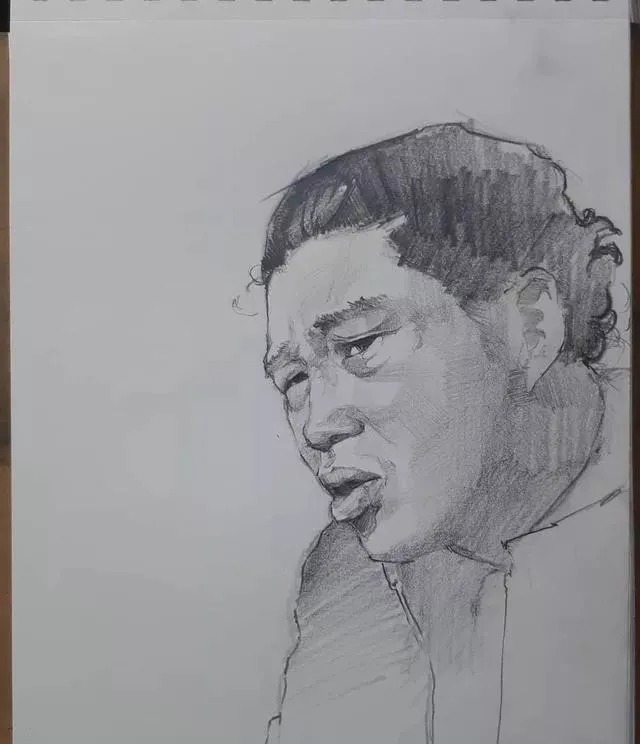 素描##尚唯美画室#大气的素描就是抓住大关系之后,细节你随意