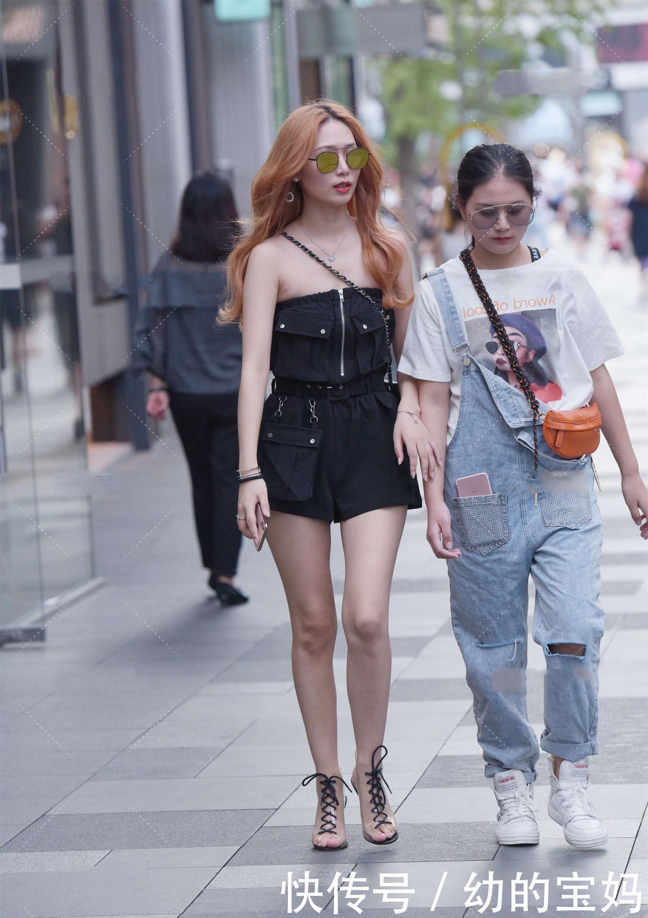 一字肩上衣也可以穿出职场范儿，黑色一字肩套装穿上显职场风格