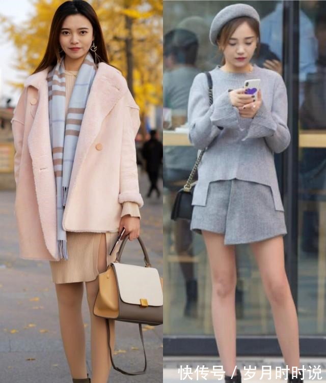 时髦 “呢子半裙+低跟靴”,小个子女生这样穿,优雅时髦不说,还保暖!