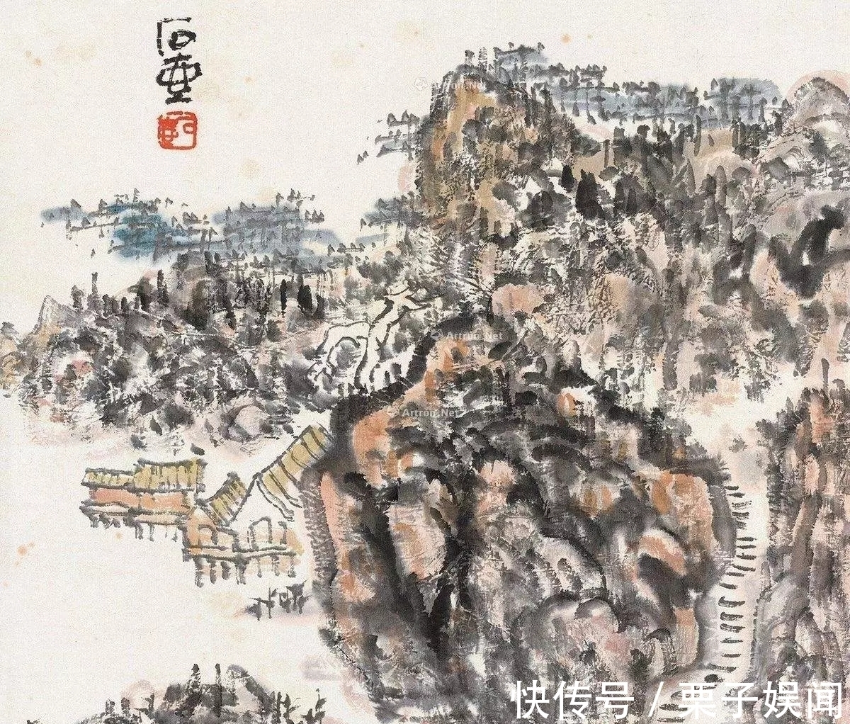 山水画&别人逸笔草草，他却繁笔复墨｜陈子庄的山水画