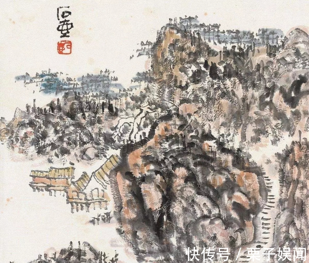山水画&别人逸笔草草,他却繁笔复墨|陈子庄的山水画