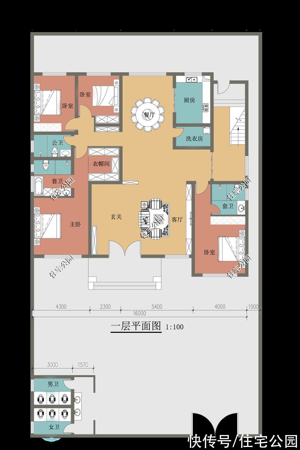 布局|农村建房有院才实用，这10套大院户型送给你，总有一款适合你