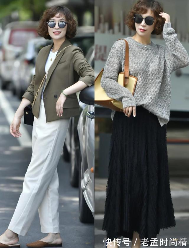 裤长 阔腿裤过时了,今年秋季流行“拖地裤”,五六十岁的女人穿好美