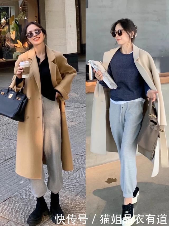 把阔腿裤丢一边吧,今冬穿上慵懒帅气的运动裤,显高显瘦超百搭