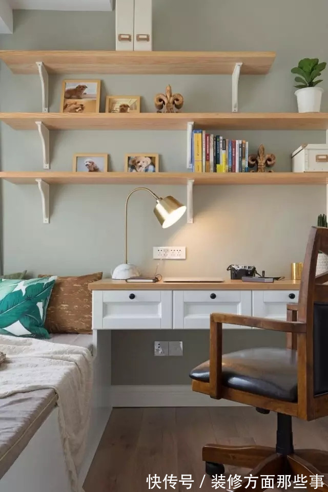 暖风机|101平蓝色美式三居室,自带仙气很有文艺feel有木有