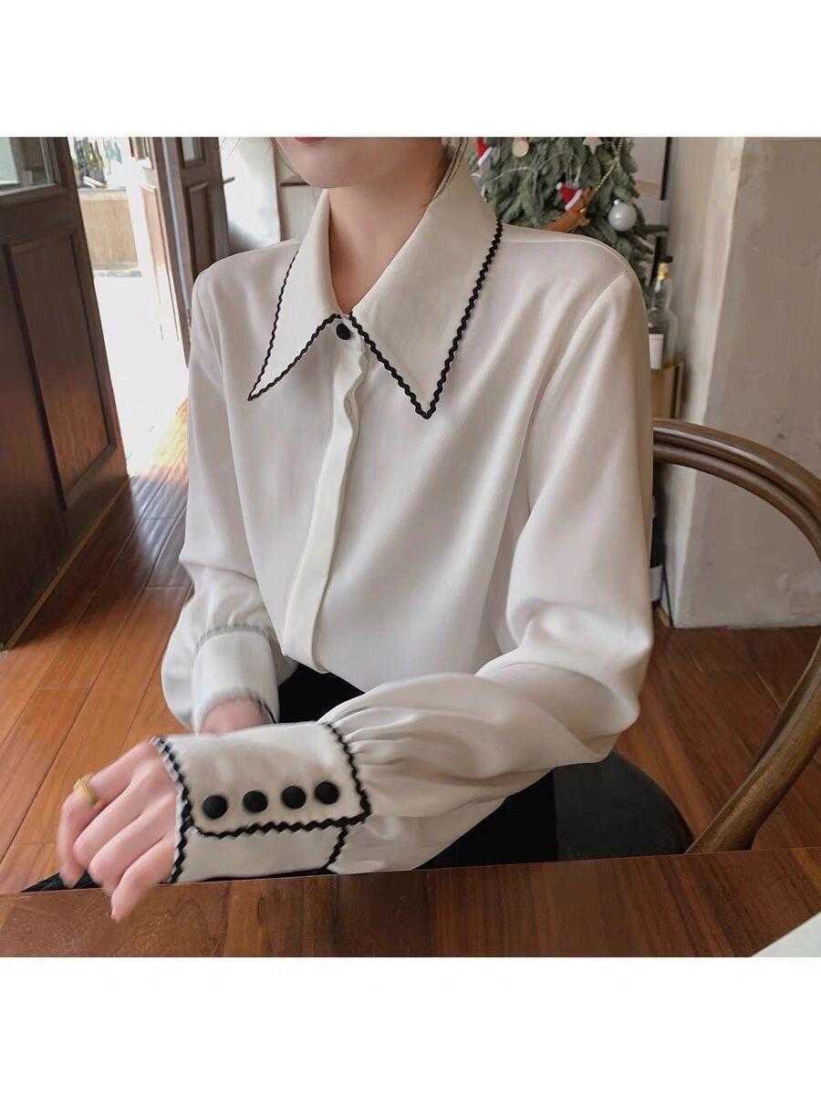 衣领|初春穿搭别错过黑白配,跟着博主这样穿,真的美极了