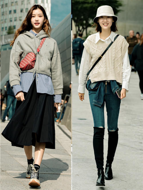 韩国女生真的太会穿了!14套早春穿搭,休闲又率性适合小个子
