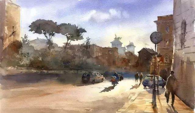 风景|风景诱人!这样的水彩作品,怎能不爱?