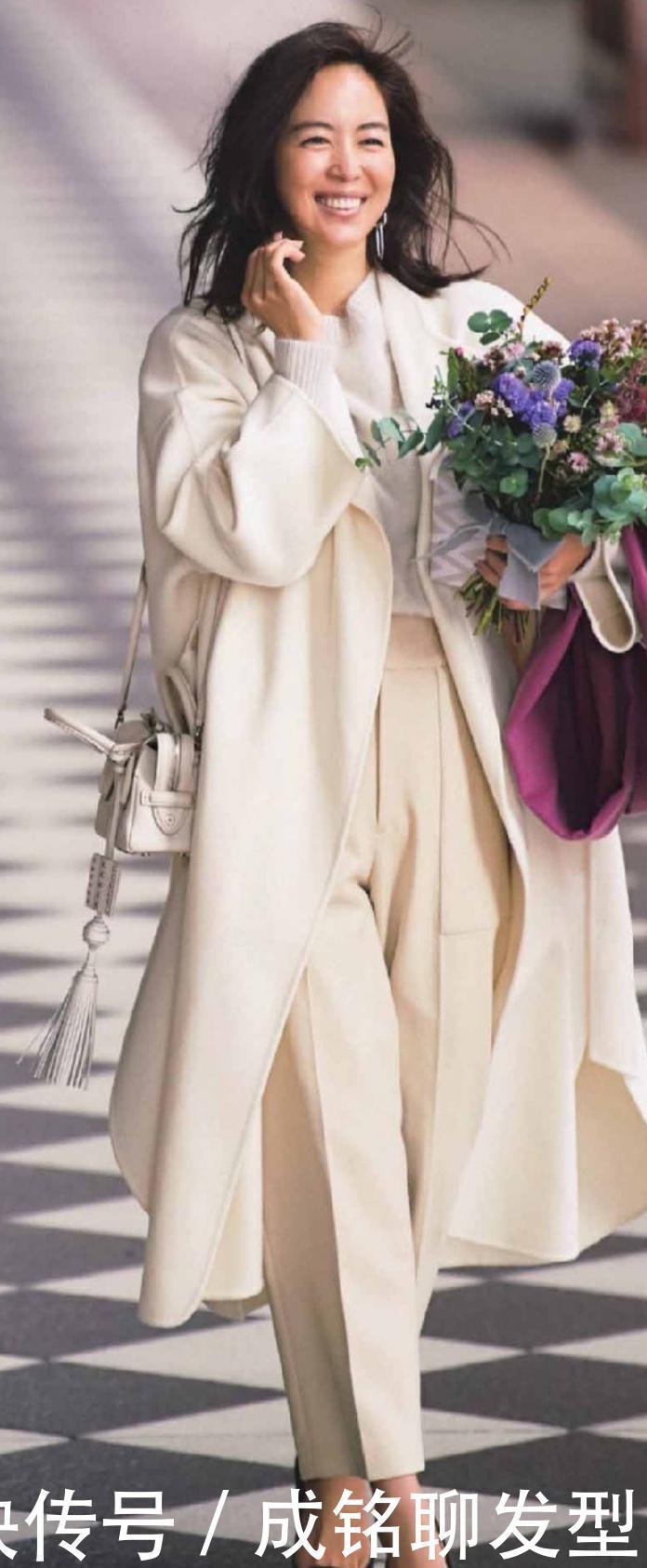 牛角扣|冬天大衣只买对的不买贵的,优雅时尚的白色长款,美得高级有腔调