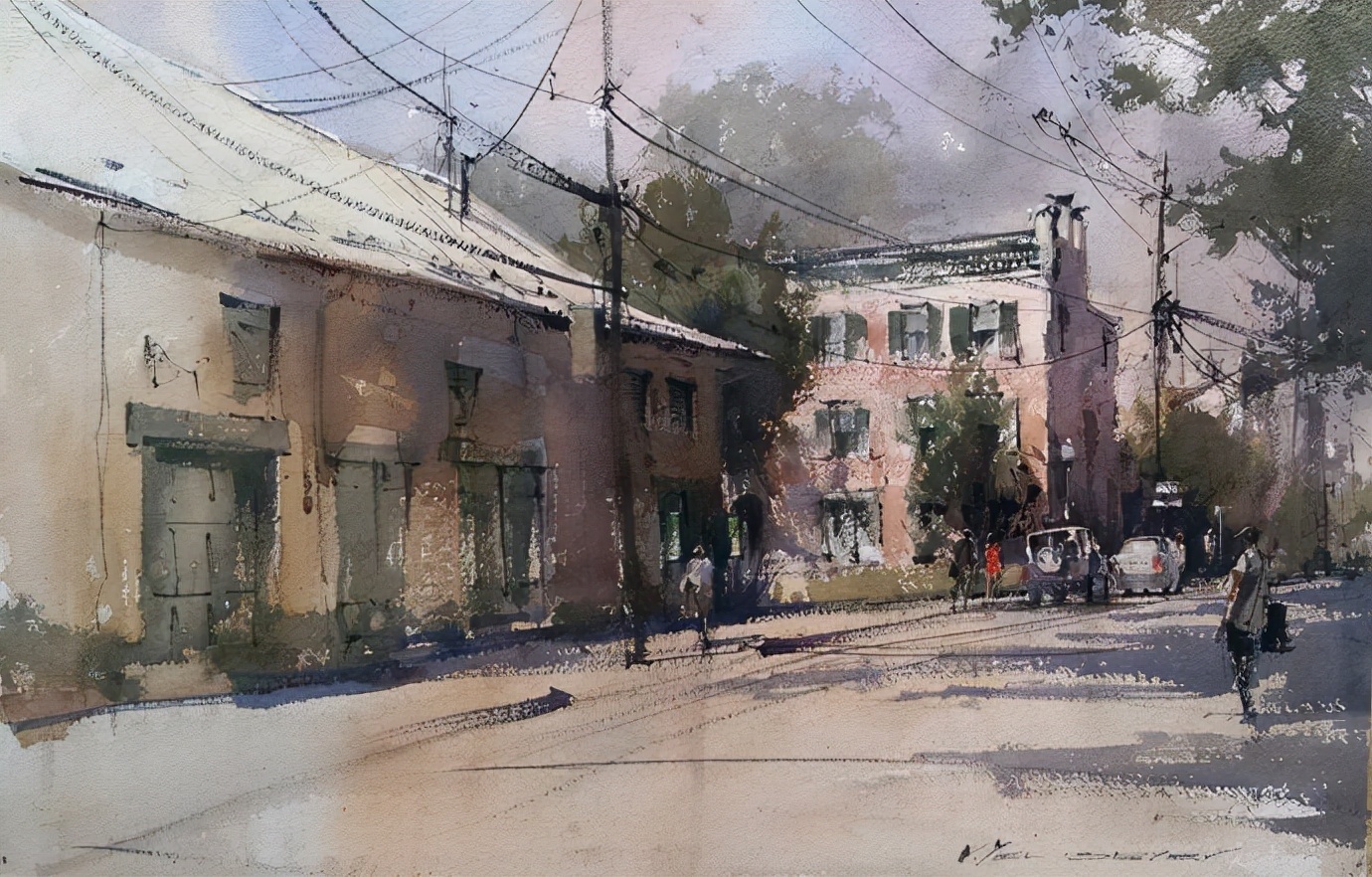 弗拉迪斯拉夫!印象水彩/美国当代艺术家弗拉迪斯拉夫水彩作品