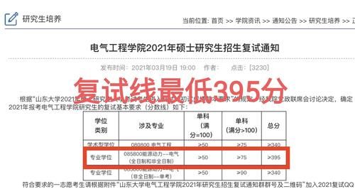 山东大学公布考研录取名单，最高分452，考生401分直接放弃复试！